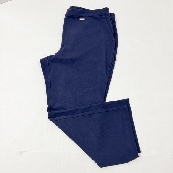 Vince Camuto NWOT Sz L Navy Elasticized Waist Pull On Pants - Picture 6 of 8